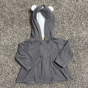 Carter's Charcoal Hooded Cape with Bear Ears